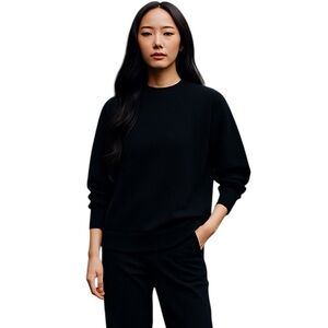 Merino Wool Blend Soft Lightweight Mock Neck Stretchy Long Sleeve Knit Sweater